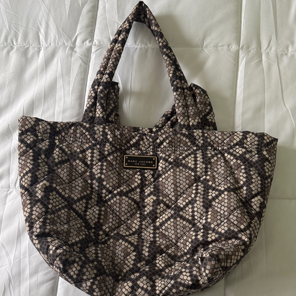 Marc Jacobs Quilted Black and Cream Tote